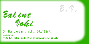 balint voki business card